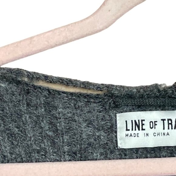 Line of Trade 100% Shetland Wool Gray V-Neck Button Front Cardigan Sweater 2XL - Picture 7 of 9